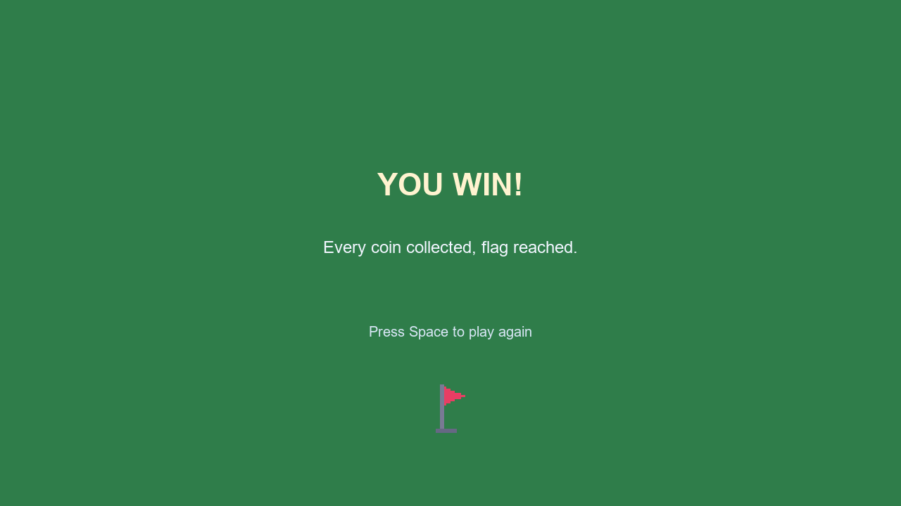 You win screen