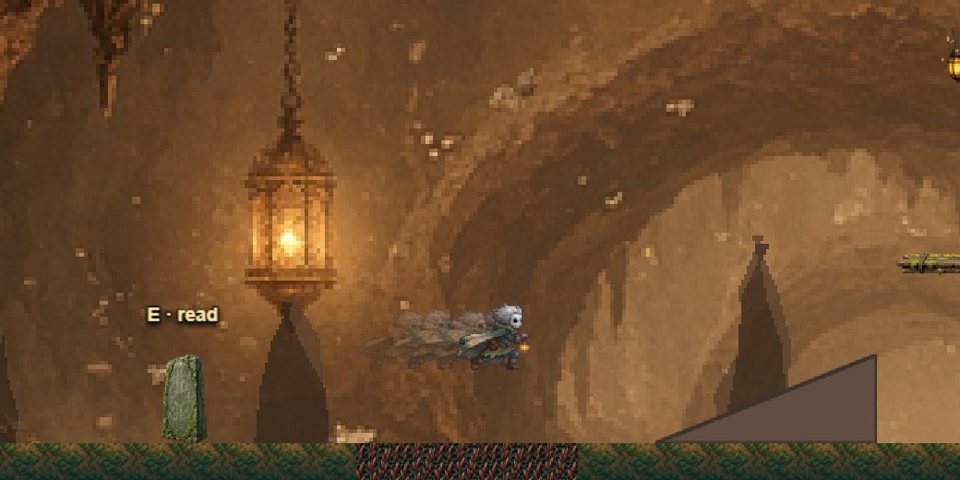 Wick dashing over a pit, fading copies of him trailing behind